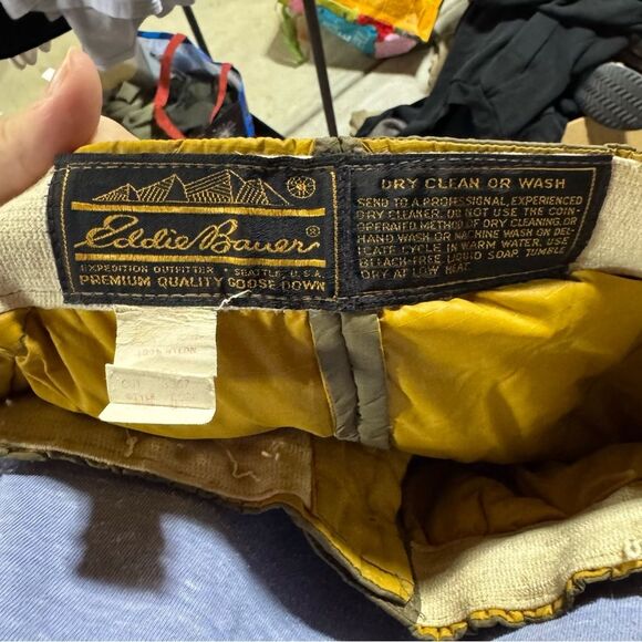 Eddie Bauer Vintage 1970's Goose Down Quitted Outdoor Snowpants - Picture 6 of 7